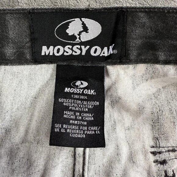 Mossy Oak Cargo Pants Mens Large 38x32 Camo Eclipse Hunting Outdoor Drawstring - Picture 3 of 16